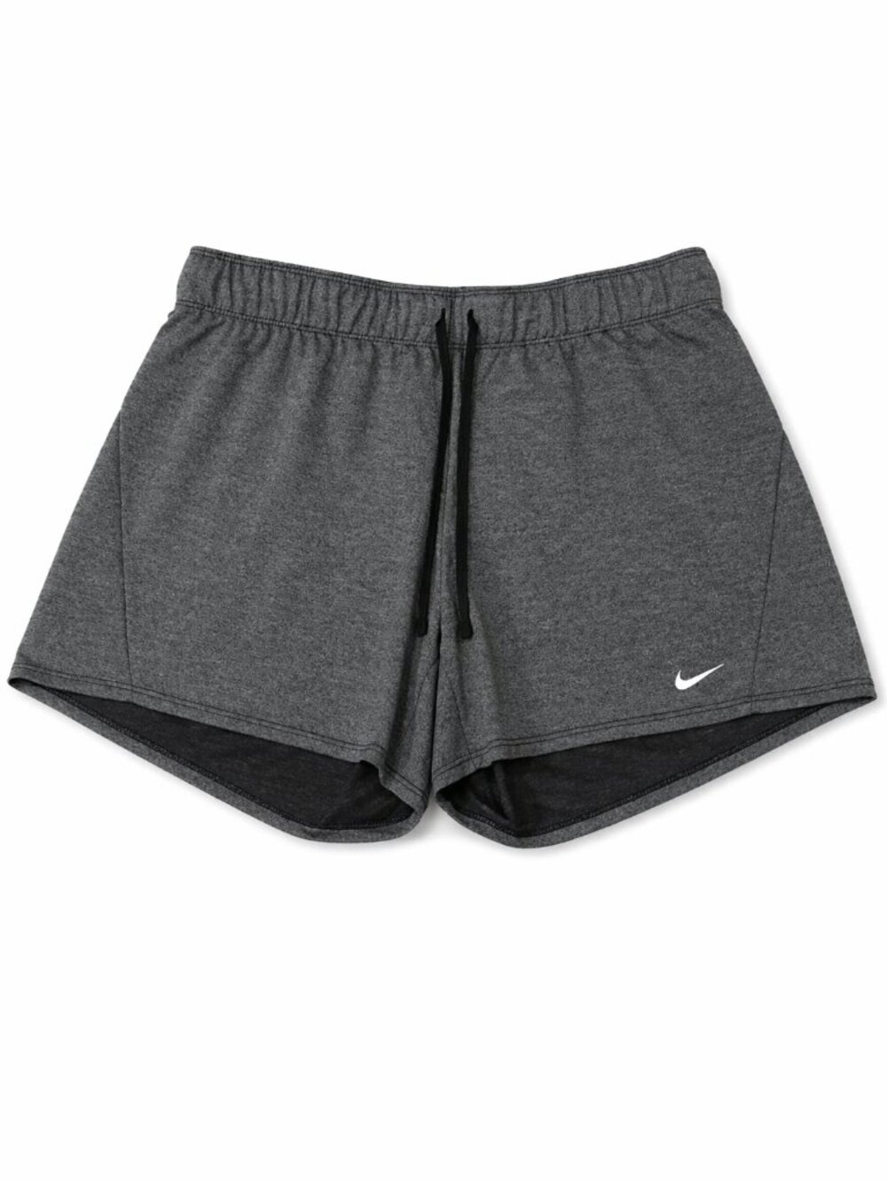 Nike Dri-FIT Gray Athletic Running Shorts Womens Large Drawstring Gym
